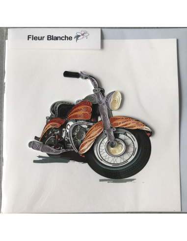 Carte motif moto