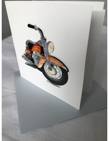 Carte motif moto