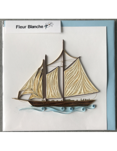 Carte motif bateau