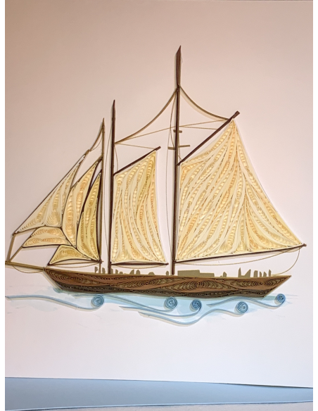 Carte motif bateau