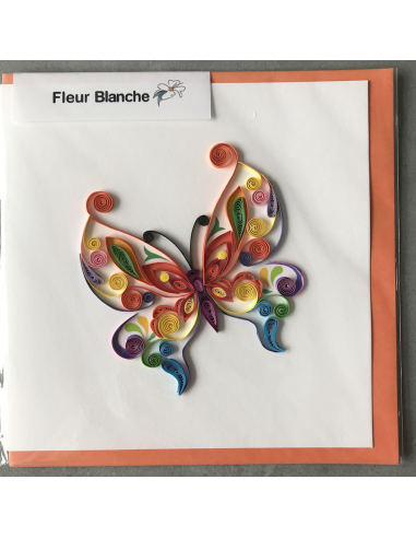 Carte motif un papillon