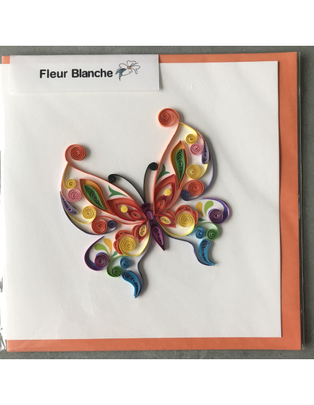 Carte motif un papillon