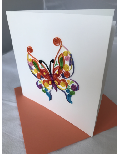 Carte motif un papillon