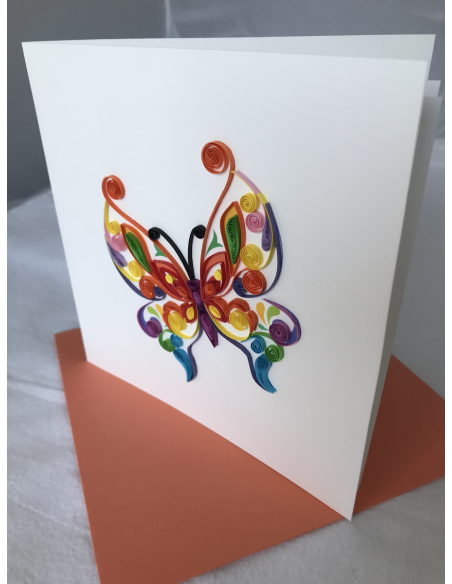 Carte motif un papillon
