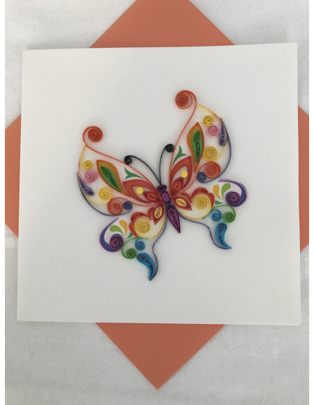 Carte motif un papillon