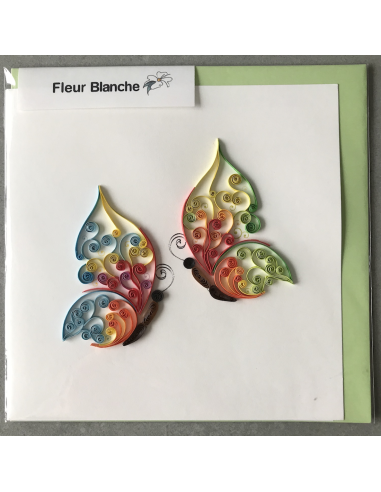 Carte motif deux papillons
