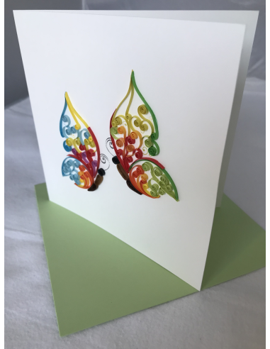 Carte motif deux papillons