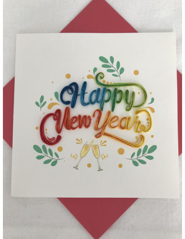 Carte motif happy new year