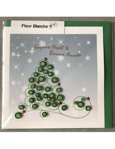 Carte motif sapin de noël