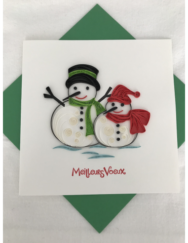Card Design Mr and Mrs Snowman