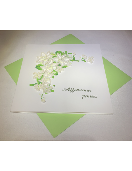 Card Design Condolence With Flowers