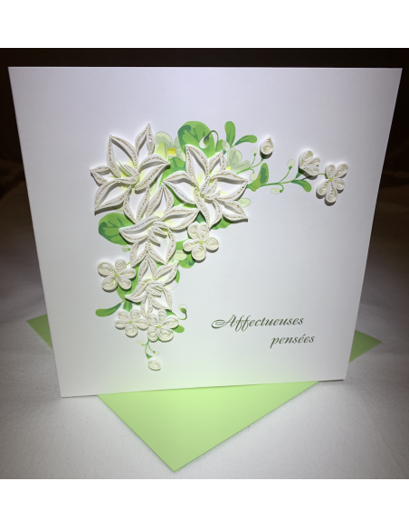 Card Design Condolence With Flowers