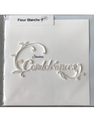 Carte motif mot condoléances