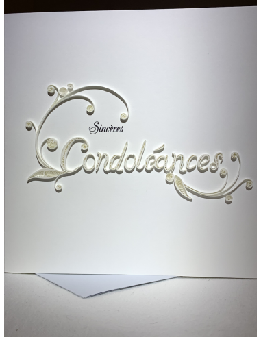 Carte motif mot condoléances