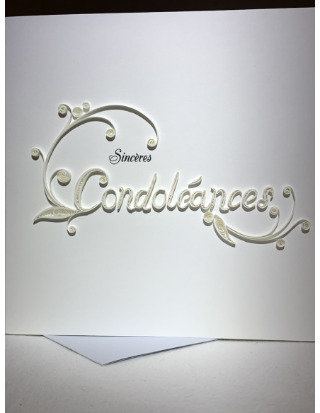 Carte motif mot condoléances