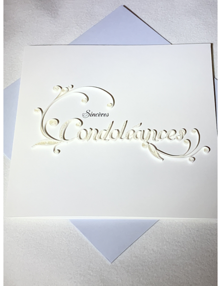 Carte motif mot condoléances