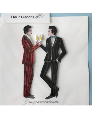 Carte motif mariage gay homme