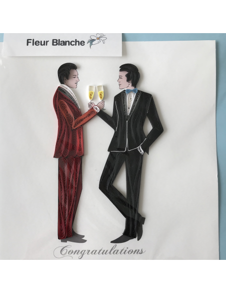 Carte motif mariage gay homme