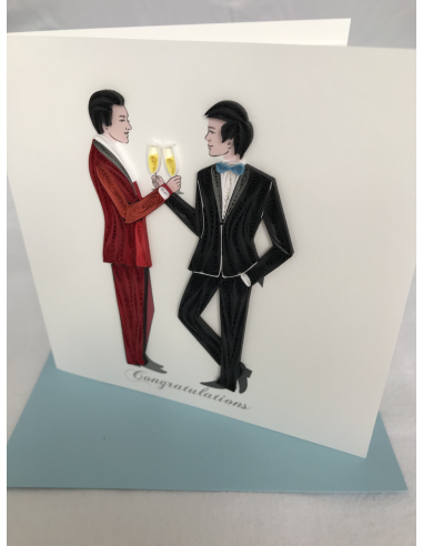 Carte motif mariage gay homme