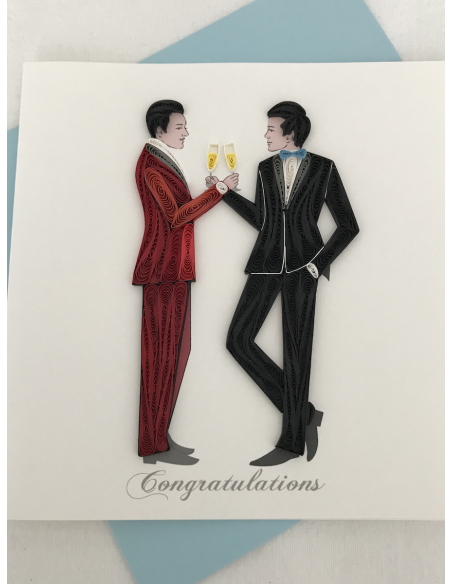 Carte motif mariage gay homme