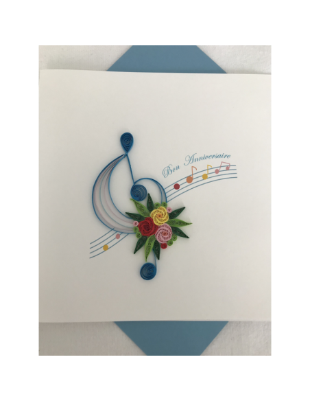 Carte motif note de musique