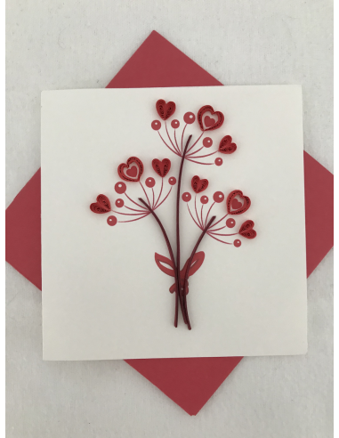 Card Design Hearts Bouquet