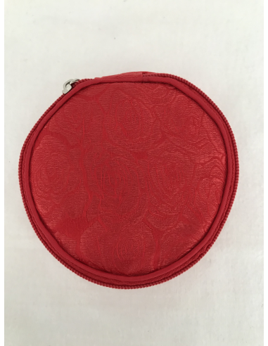 Pochette soie rouge pour bijoux