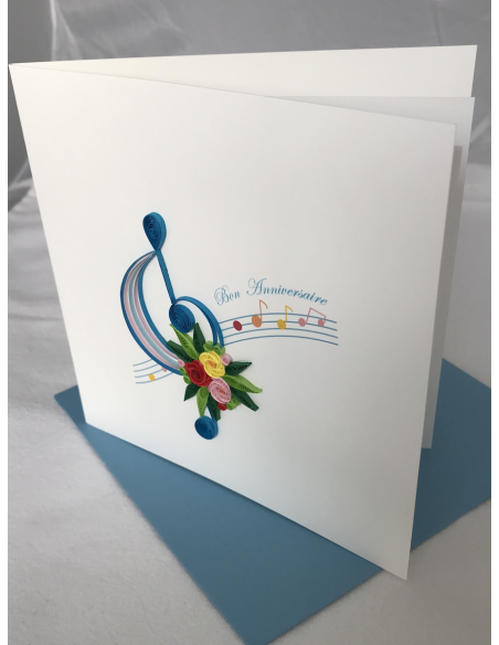Carte motif note de musique