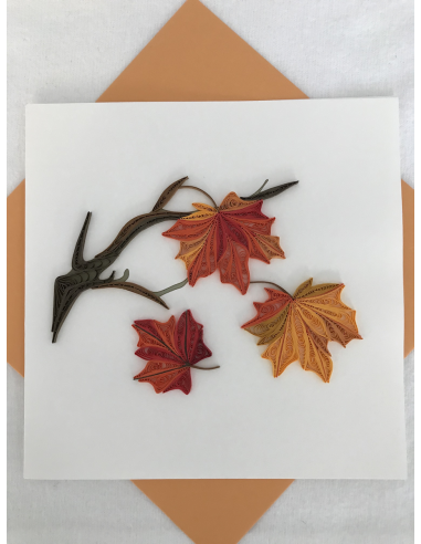Carte motif feuilles automne