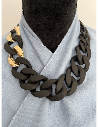 Fantasy matte black and gold necklace