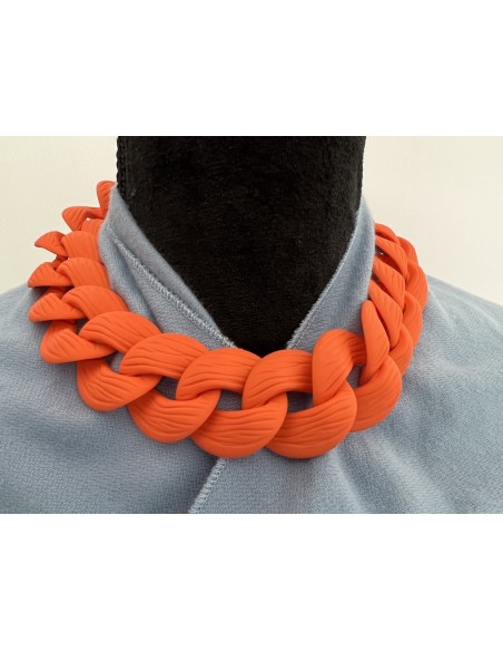 Ras de cou fantaisie orange