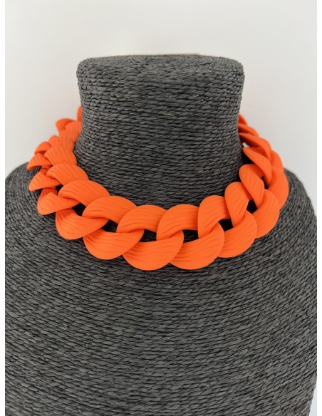 Ras de cou fantaisie orange