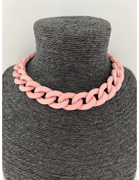 Ras de cou fantaisie rose pale