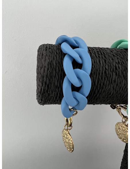 Bracelet fantaisie bleu clair