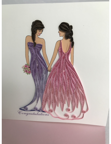Carte motif mariage gay femme