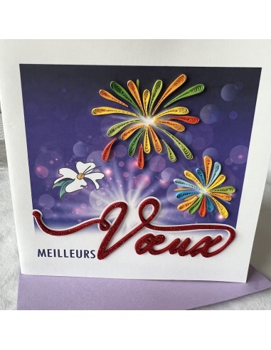 Card Design Best Wishes Firework