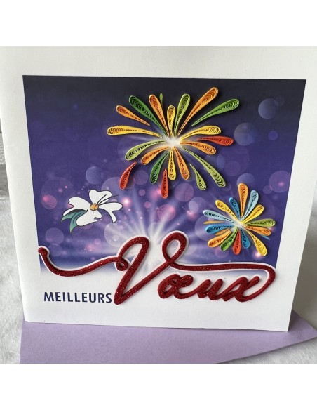 Card Design Best Wishes Firework