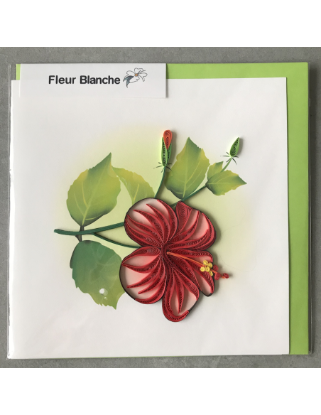 Carte motif hibiscus
