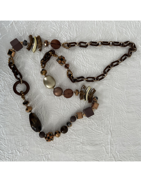 Collier fantaisie chocolat
