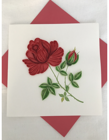 Card Design Red Rose