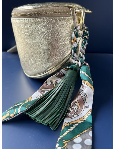 Key Chain or Bag Decoration Pine Green Pompom
