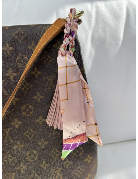 bijou de sac / porte-clé - pompom rose poudré