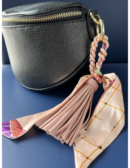 Key Chain or Bag Decoration Powdery Pink Pompom