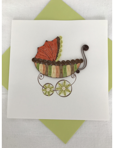 Card Design Baby Carriage - Multicoloured